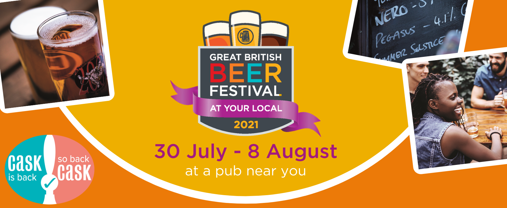 CAMRA’s Great British Beer Festival at Your Local: 30th July to 8th August 2021